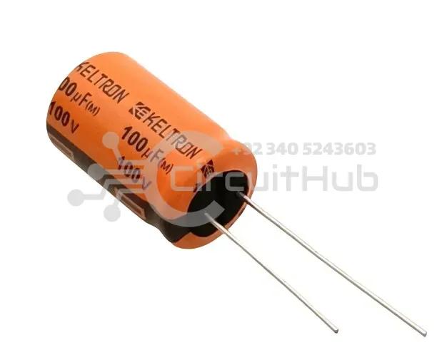 100uF Electrolytic Capacitor (Pack of 10)