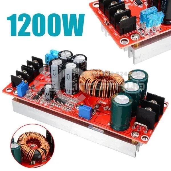 1200W 20A DC Converter Boost Step-up Power Supply Module in 8-60V Out 12-83V with Heat Sink 12V to 24V 48V