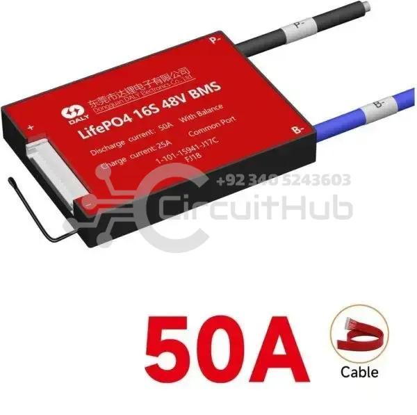 DALY BMS LFP LifePo4 16S 48V 50A BMS Battery Management System for Lifepo4 Battery Pack Balanced Charging Board