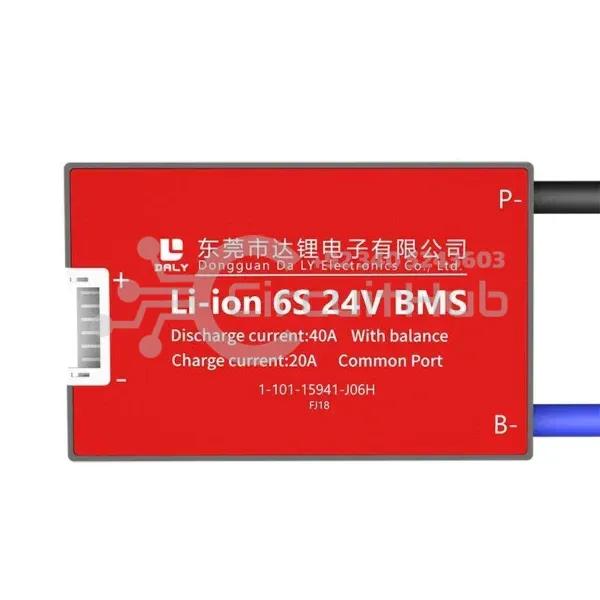 DALY BMS Li-ion 6S 24V 40A BMS Battery Management System for 18650 Battery Pack Balanced Charging Board