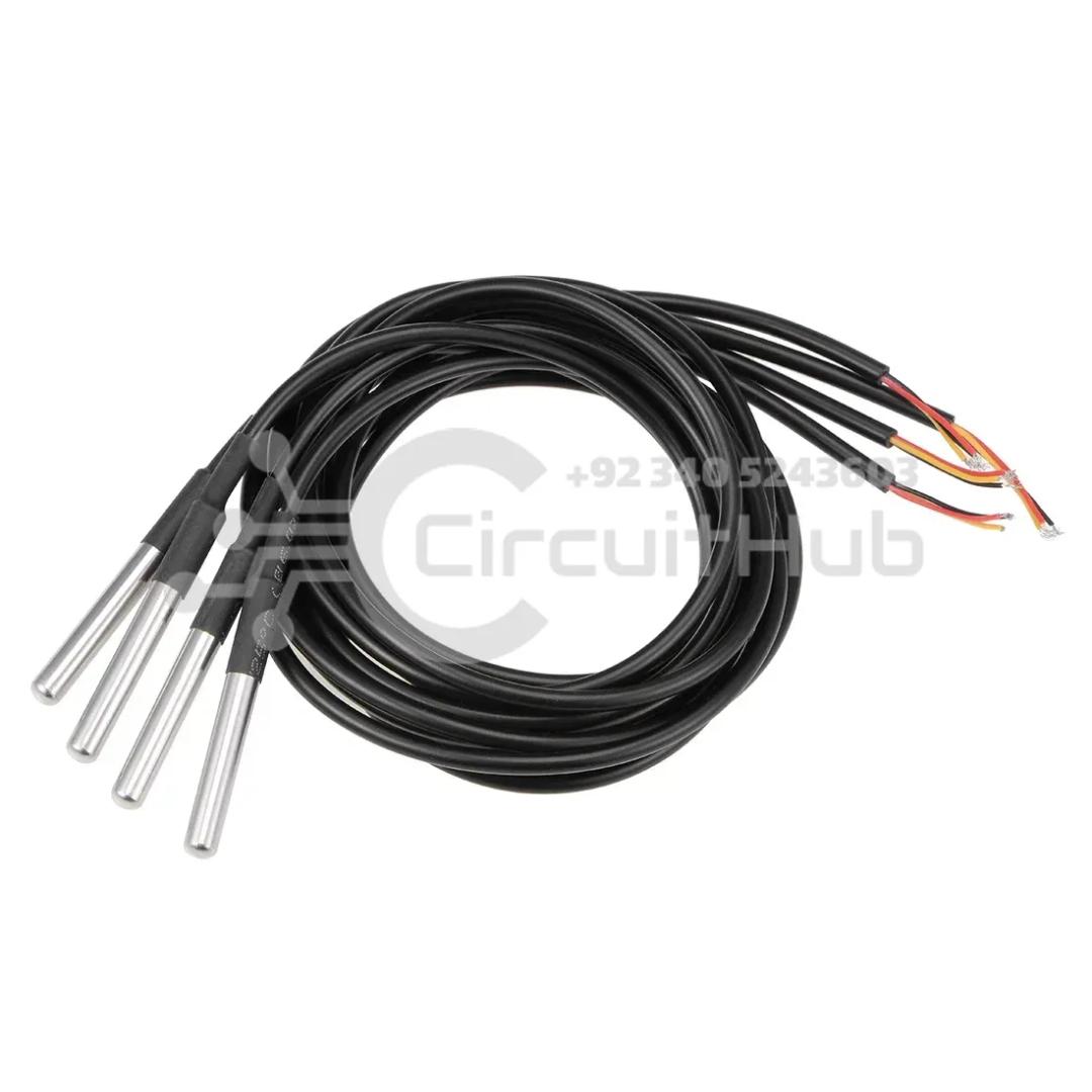 DS18B20 Temperature Sensor Waterproof Digital Thermal Probe Temp Sensor- 1 M Lead Length