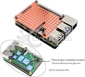Heat Sink Copper Heatsink Radiator Cooling Kit Cooler For Raspberry Pi 4 Model B