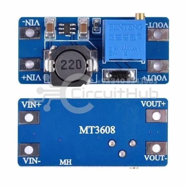 MT3608 DC-DC 2A Adjustable Boost Power Supply Converter Step Up Module 2-24v