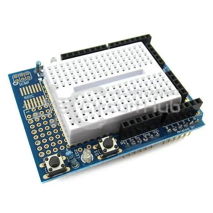 Prototype Shield with Mini Breadboard compatible with Arduino UNO