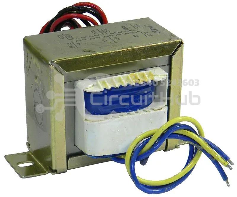Transformer 220VAC to 6VAC 300mA Step-down Centre tapped Transformer